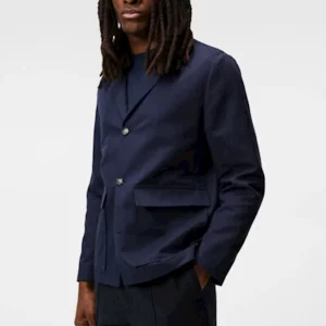 JACK COTTON LINEN BLAZER - JL NAVY