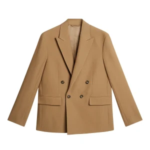 DAVID DOUBLE WEAVE BLAZER - TIGER BROWN REG