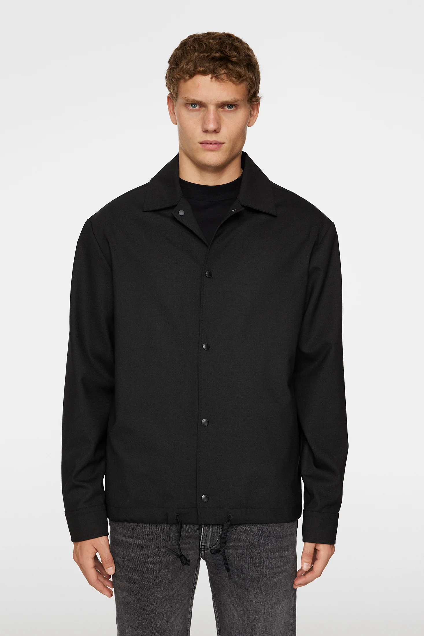 CELIAN COACH OVERSHIRT - BLACK
