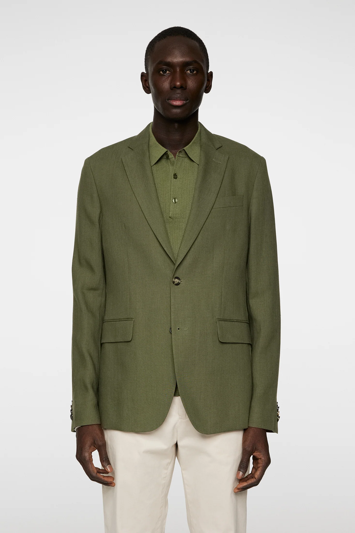 ELTON U SUPER LINEN BLAZER - OLIVINE - Afbeelding 2