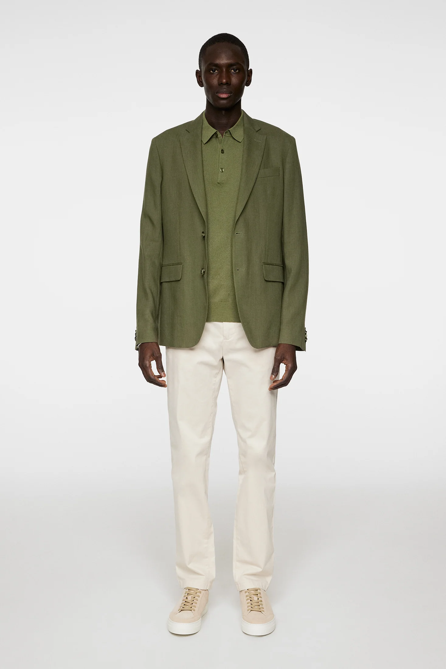 ELTON U SUPER LINEN BLAZER - OLIVINE - Afbeelding 4