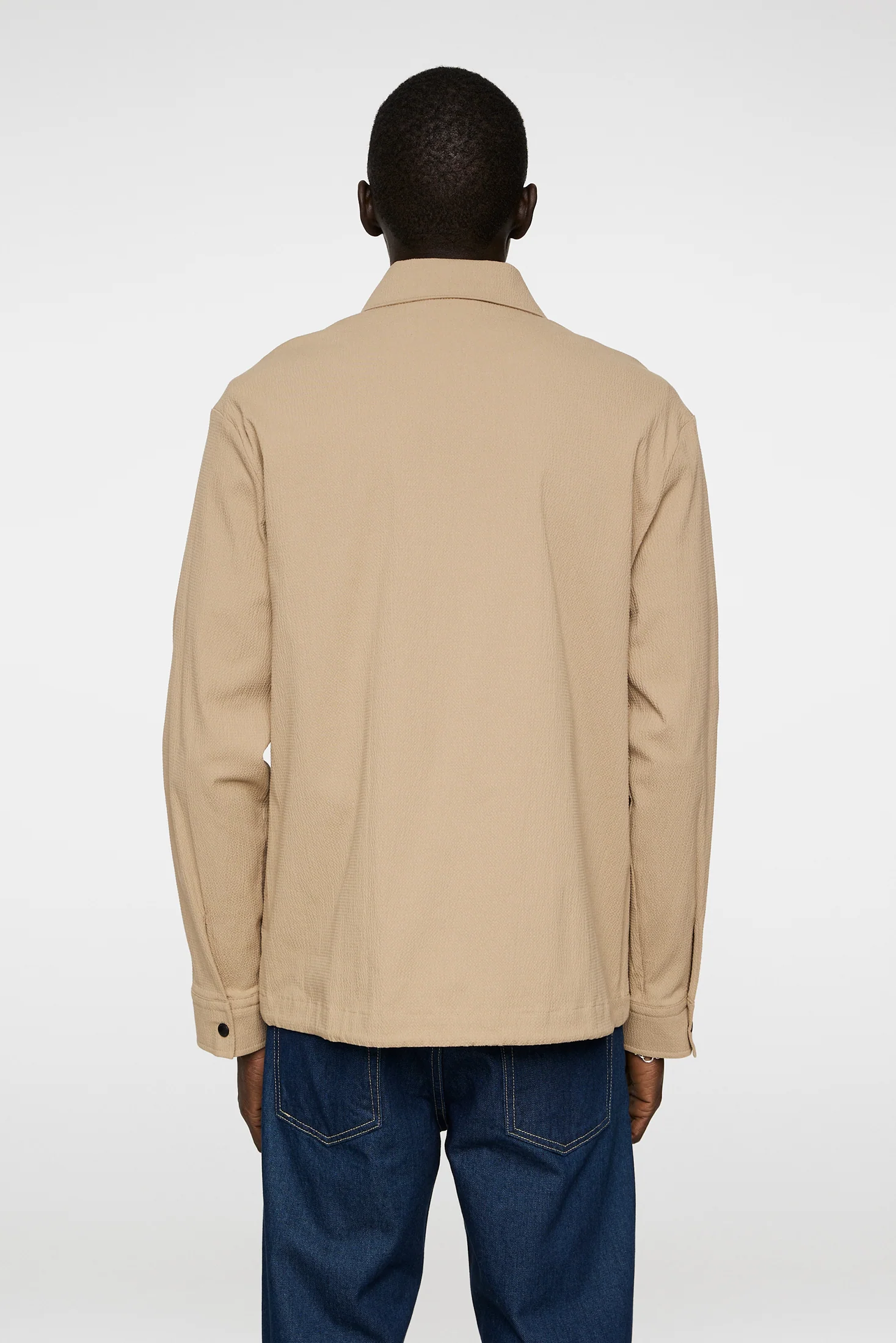 CELIAN SEERSUCKER OVERSHIRT - BATIQUE KHAKI - Afbeelding 3