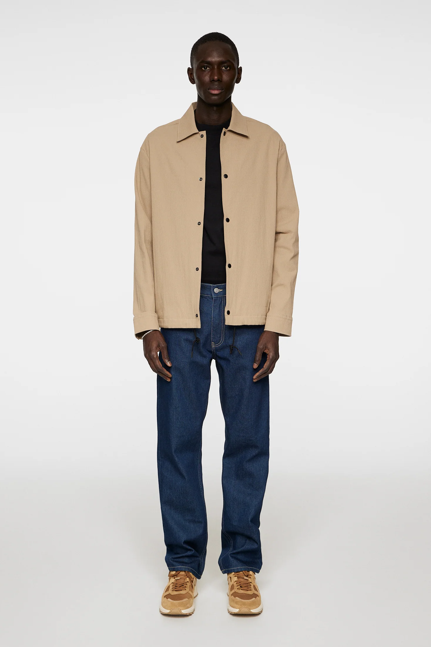 CELIAN SEERSUCKER OVERSHIRT - BATIQUE KHAKI - Afbeelding 4