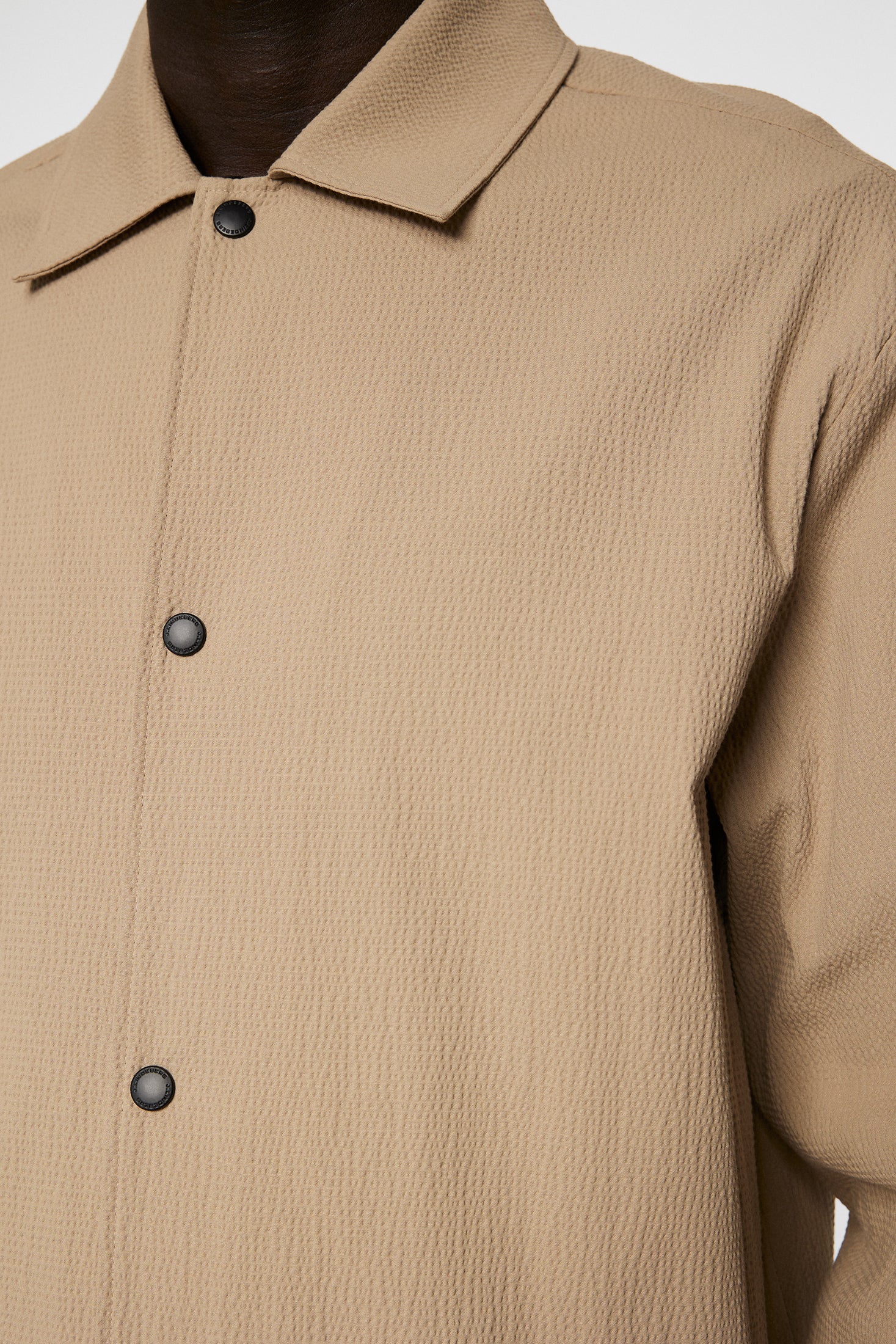 CELIAN SEERSUCKER OVERSHIRT - BATIQUE KHAKI - Afbeelding 6