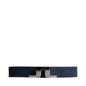 BRIDGER NUBUCK LEATHER BELT - JL NAVY
