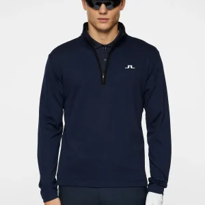 CLIDE QUARTER ZIP MID LAYER - JL NAVY