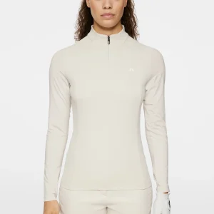 CINDY QUARTER ZIP MID LAYER - MOONBEAM