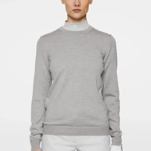 ARIA KNITTED SWEATER - LIGHT GREY MELANGE