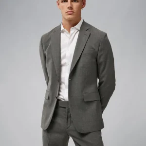 HOPPER U ACTIVE HOPSACK BLAZER - GREY MELANGE