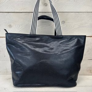 Metallic shopper zwart