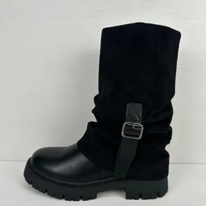 Stoere boots met gespje zwart