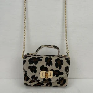 Real leather handtasje panter groot