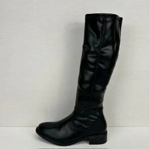 Hoge laarzen met lage hak zwart