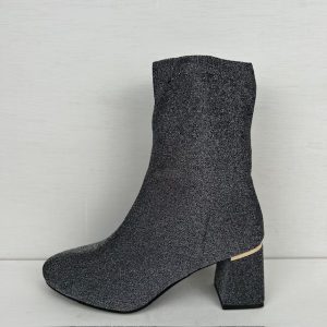 Glitter soklaarsje zilver