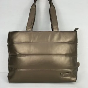 Leuke padded shopper brons