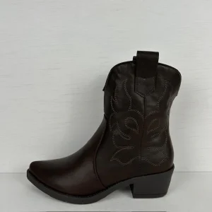 Leatherlook cowboylaarsje bruin
