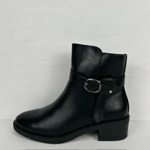 Enkellaarsjes met leuk bandje zwart