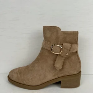 Enkellaarsjes met leuk bandje beige