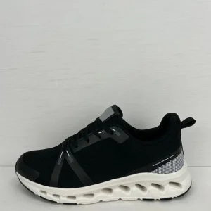 Sportieve sneakers met leuke zool zwart