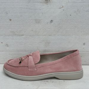 Suèdine espadrilles met leuke afwerking roze