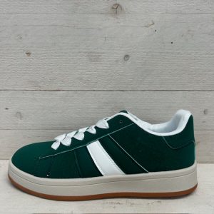 Gave retro sneakers donkergroen
