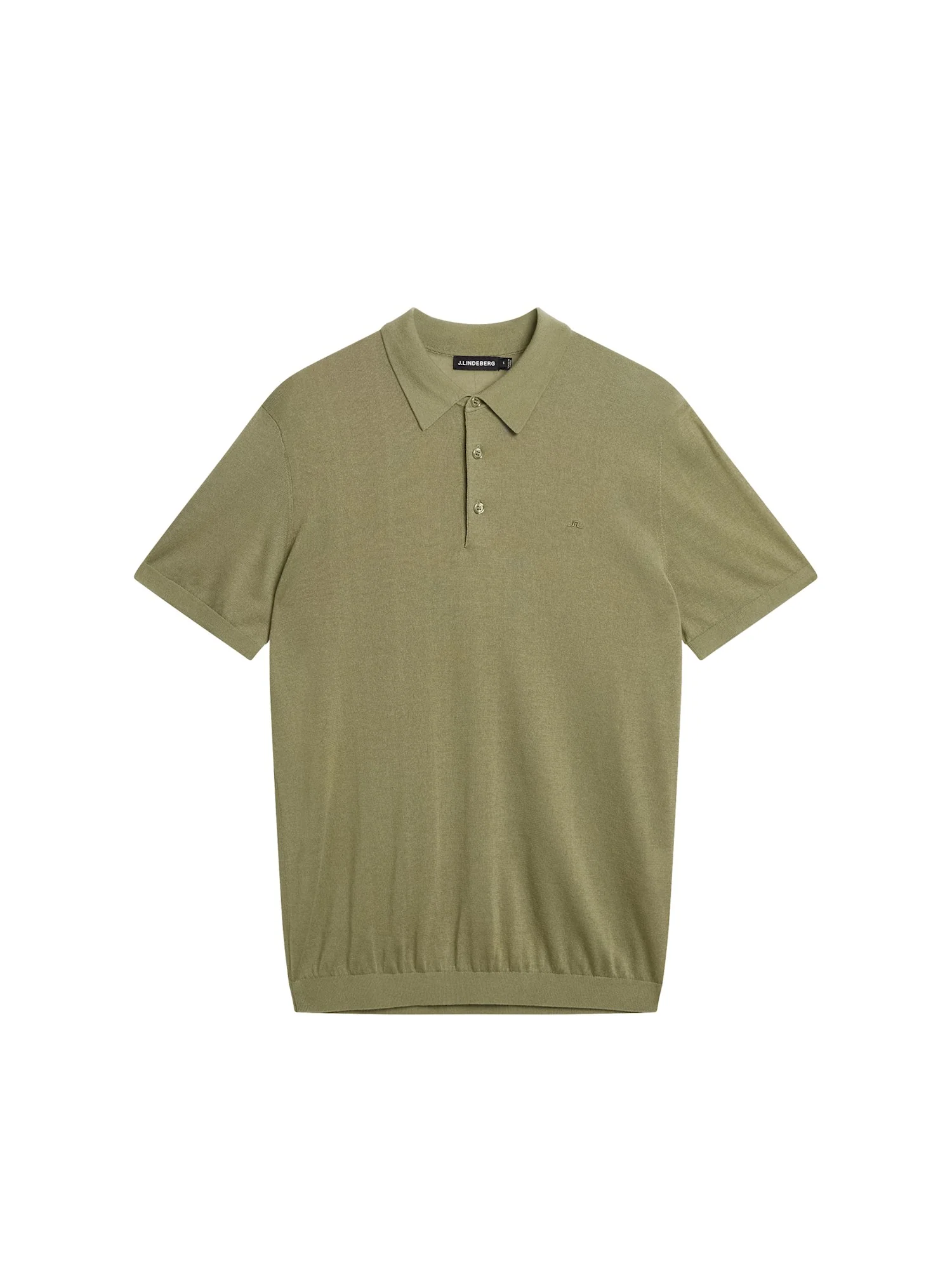 RIDGE LYOCELL SILK POLO - OIL GREEN