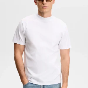 ACE MOCK NECK T-SHIRT - WHITE