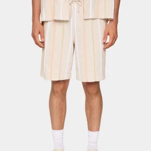 SIMON STRIPE SHORTS - MOONBEAM