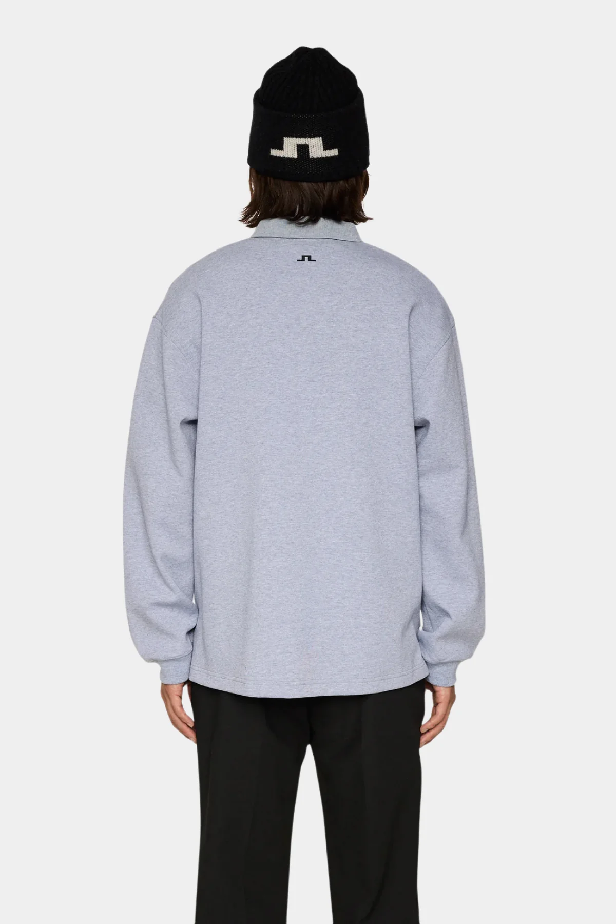 CADAN POLO SWEATER - MEDIUM GREY MELANGE - Afbeelding 4