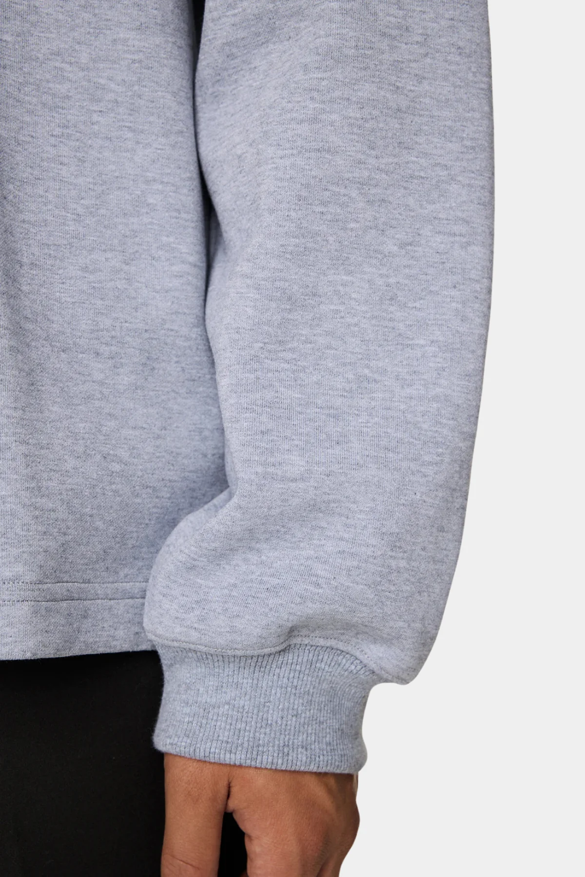 CADAN POLO SWEATER - MEDIUM GREY MELANGE - Afbeelding 6