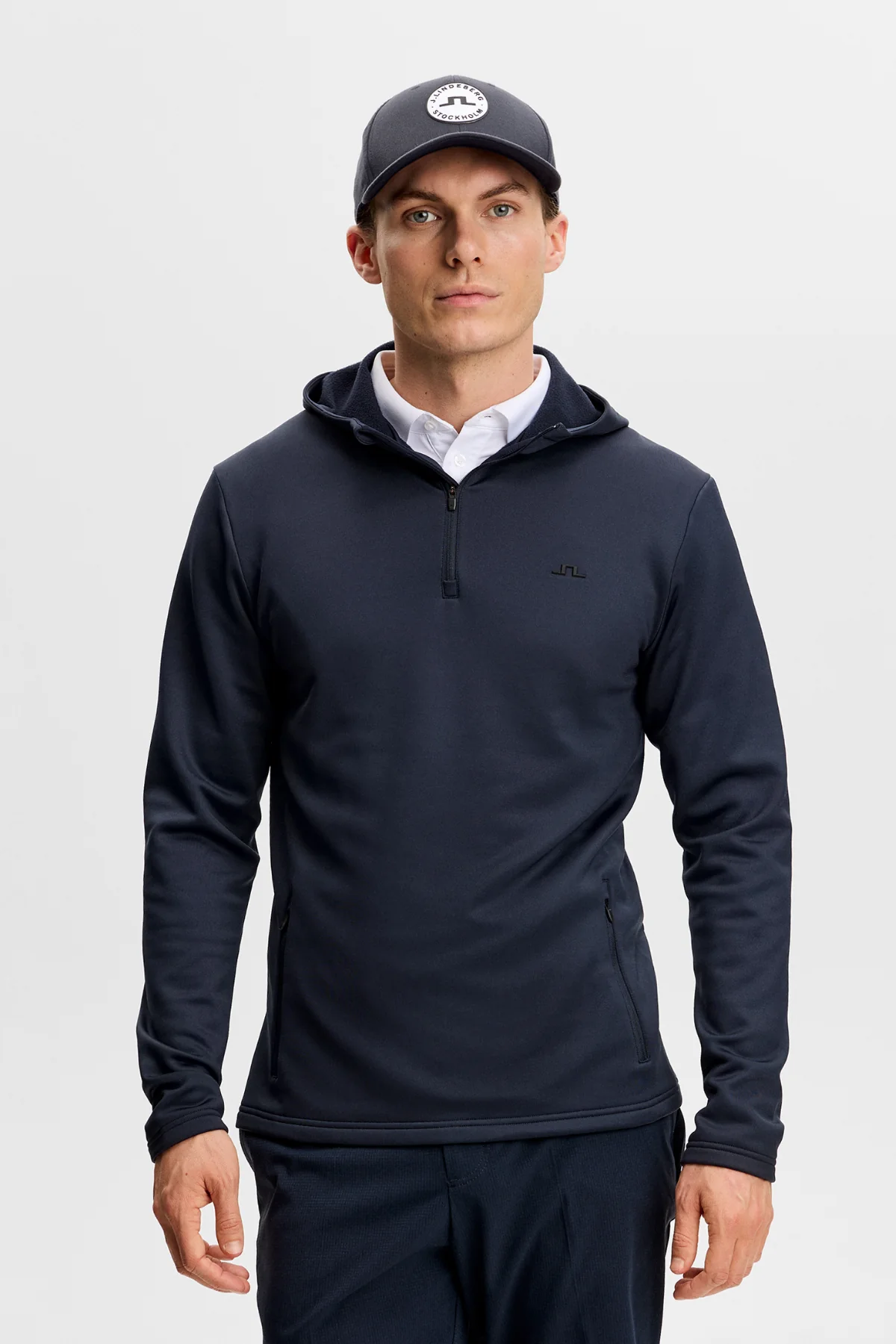 AERIAL QUARTER ZIP HOOD - JL NAVY