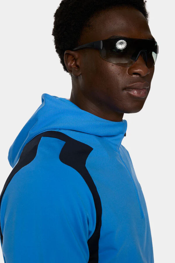 LUKAS QUARTER ZIP HOOD - SONIC BLUE - Afbeelding 3