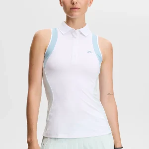 KRISSI SLEEVELESS POLO - WHITE
