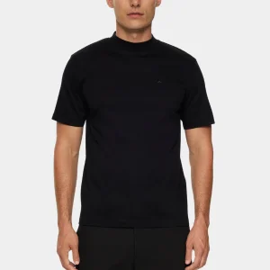 ACE MOCK NECK T-SHIRT - BLACK