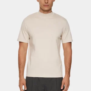 ACE MOCK NECK T-SHIRT - MOONBEAM
