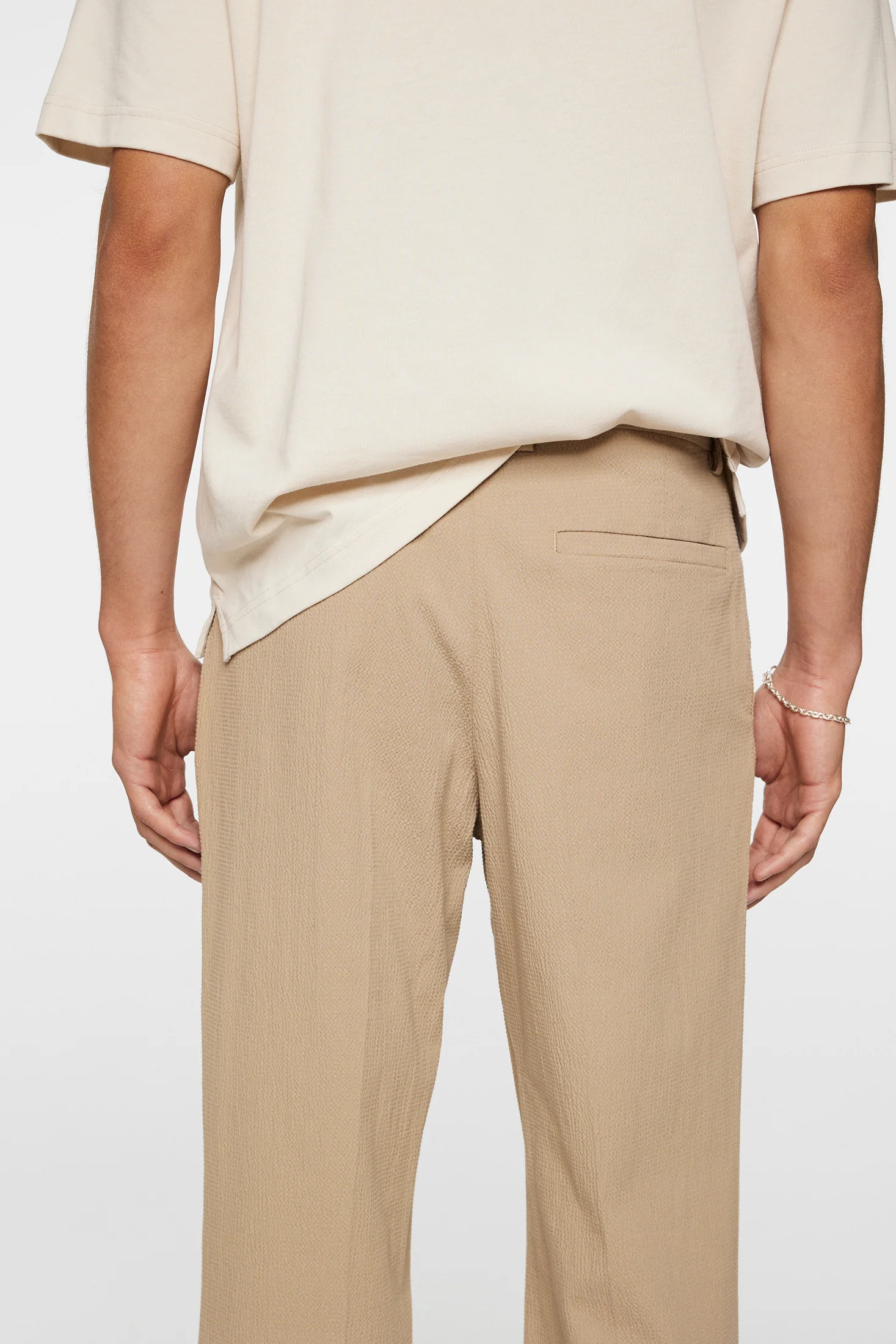 DROPPER SEERSUCKER PANTS - BATIQUE KHAKI - Afbeelding 6