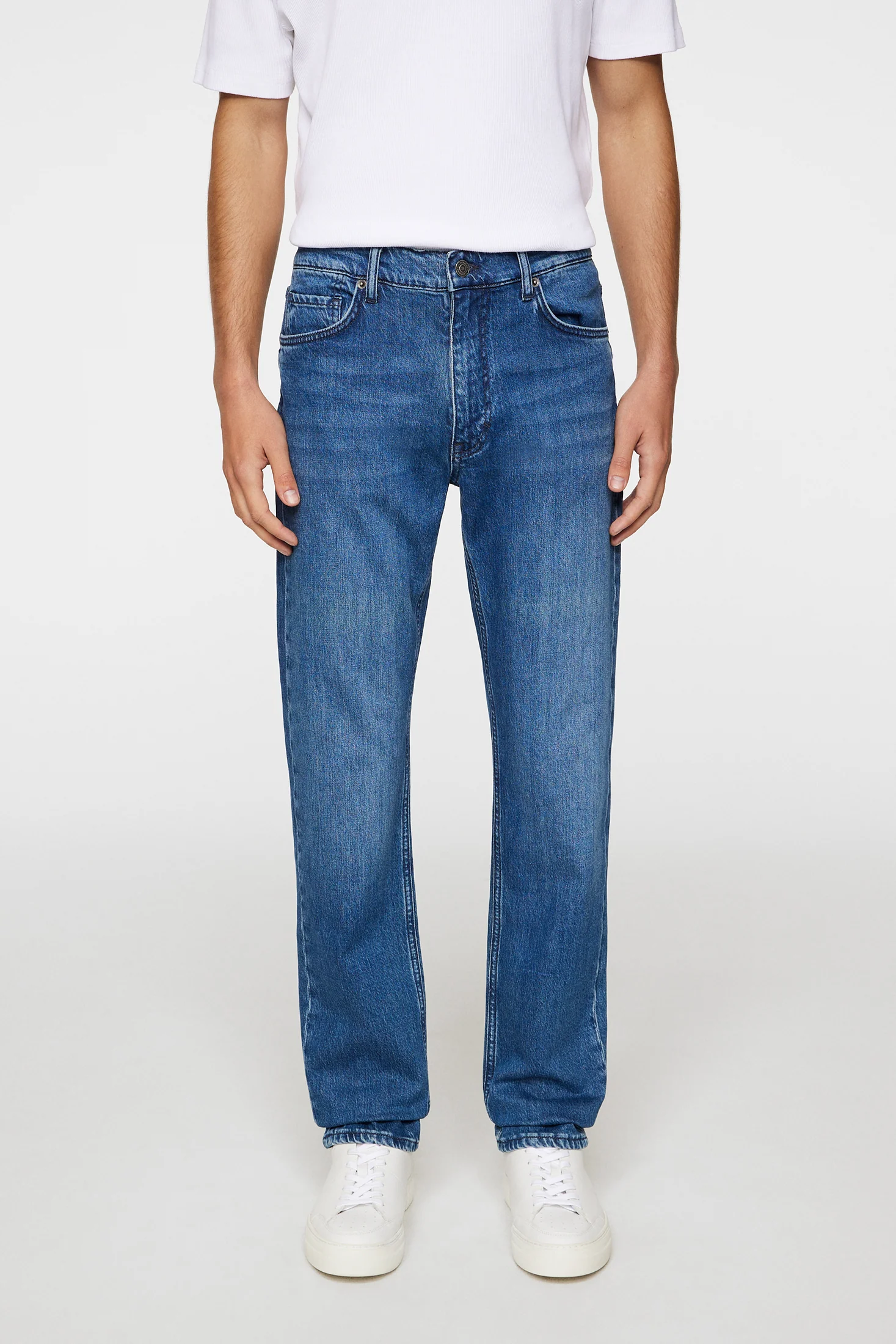 JAX MID WASH SLIM JEANS - MID BLUE - LENGTEMAAT 32 - Afbeelding 2