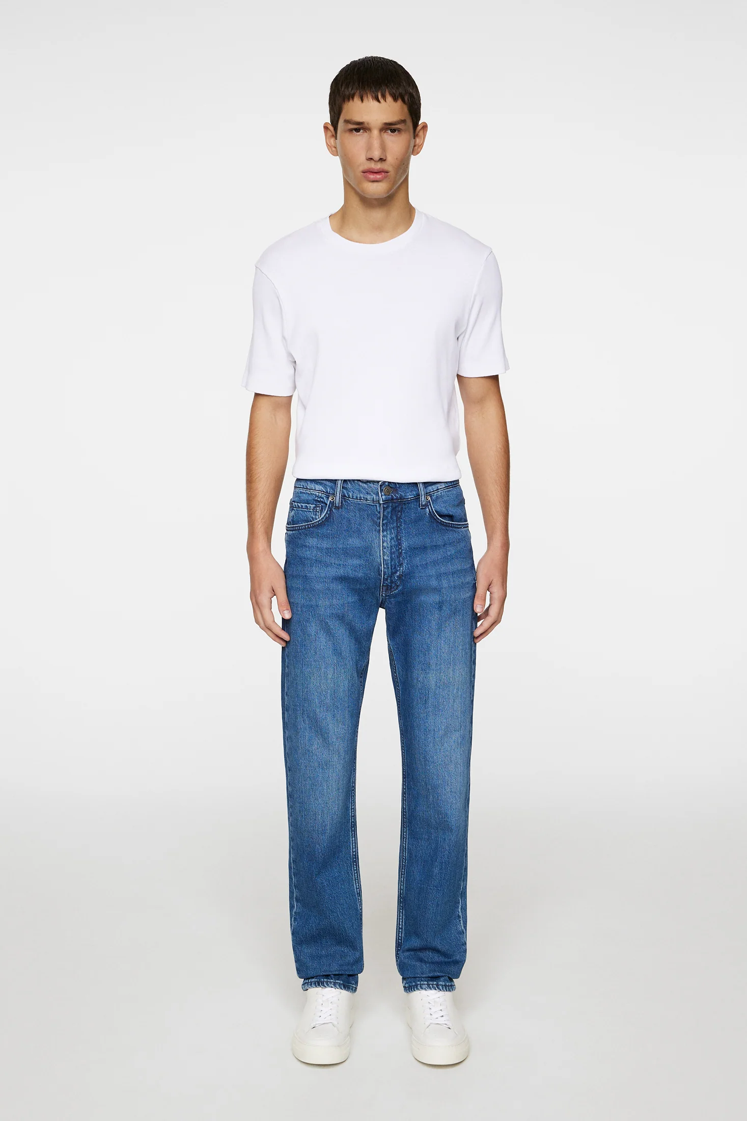 JAX MID WASH SLIM JEANS - MID BLUE - LENGTEMAAT 32 - Afbeelding 5