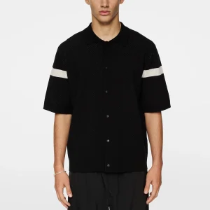 RAYNE KNITTED SHIRT - BLACK