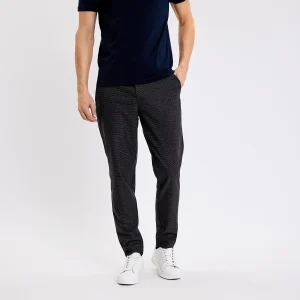 JOSHPL 060 - NAVY BURGUNDY MINI CHECK