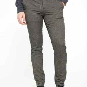 JOSH 314 - MODEST BROWN HERRINGBONE