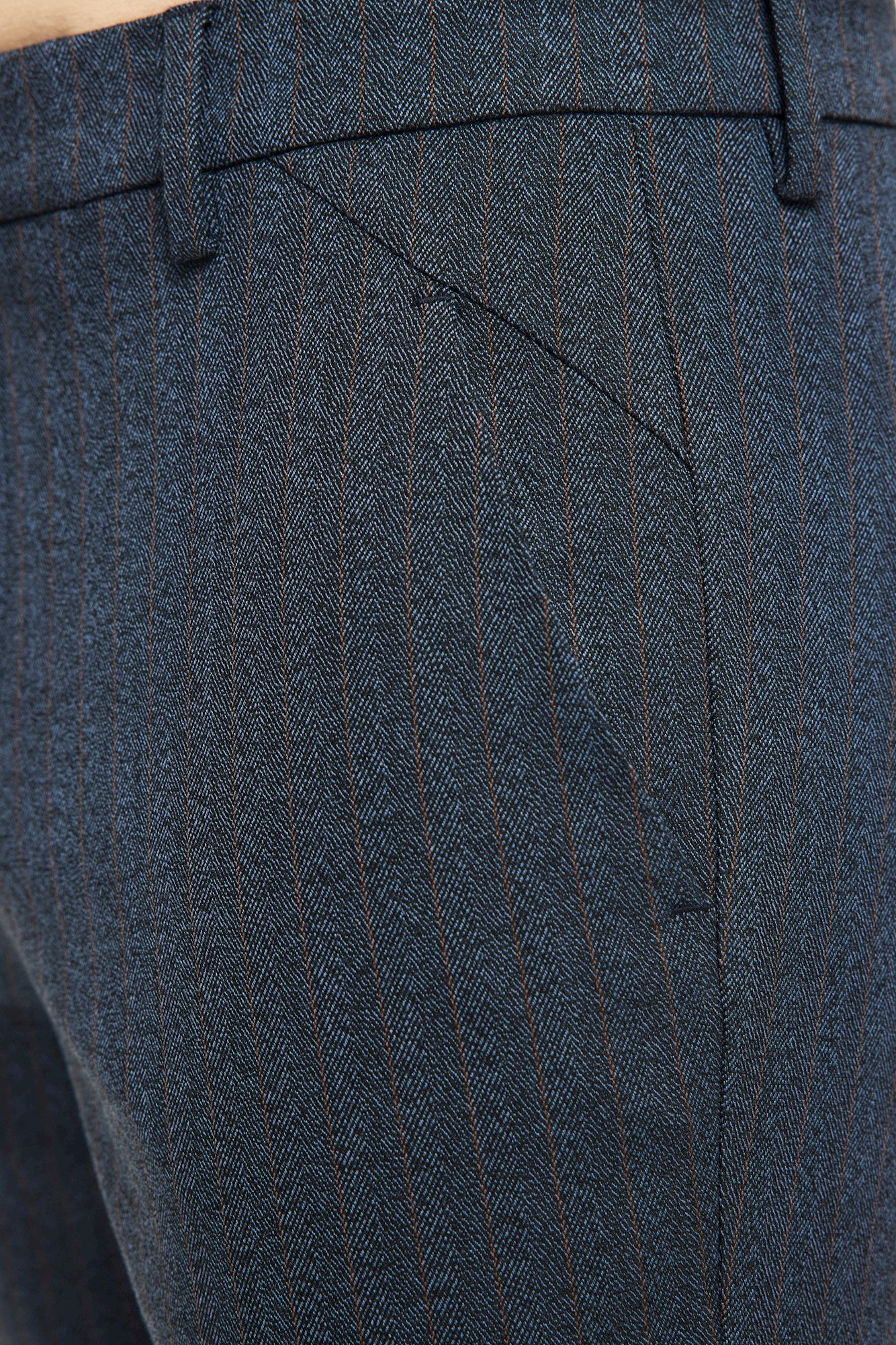 JOSH 834 - BLUE BROWN HERRINGBONE - Afbeelding 6
