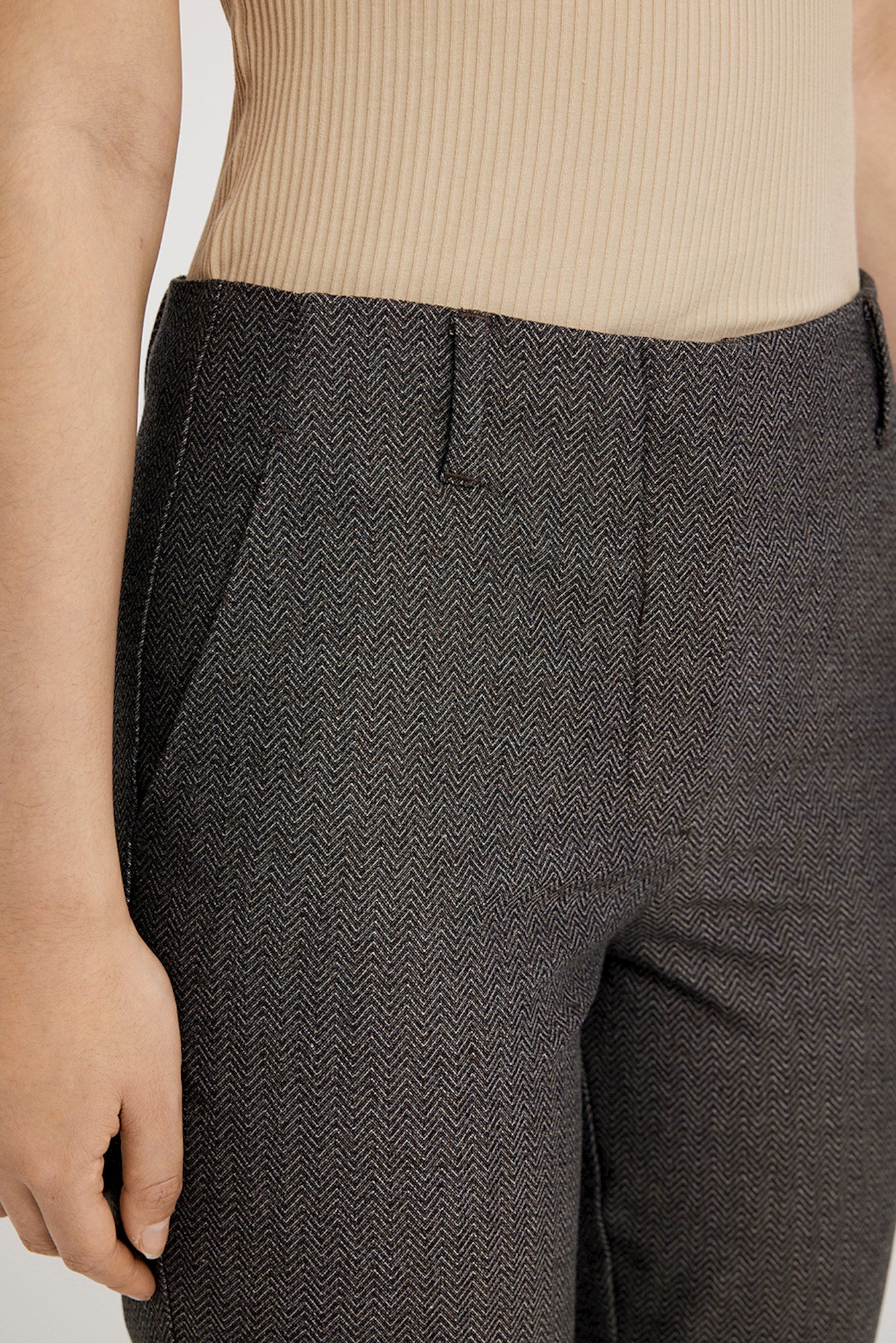 JULIA 023 - SEPIA HERRINGBONE - ANKLE - Afbeelding 6