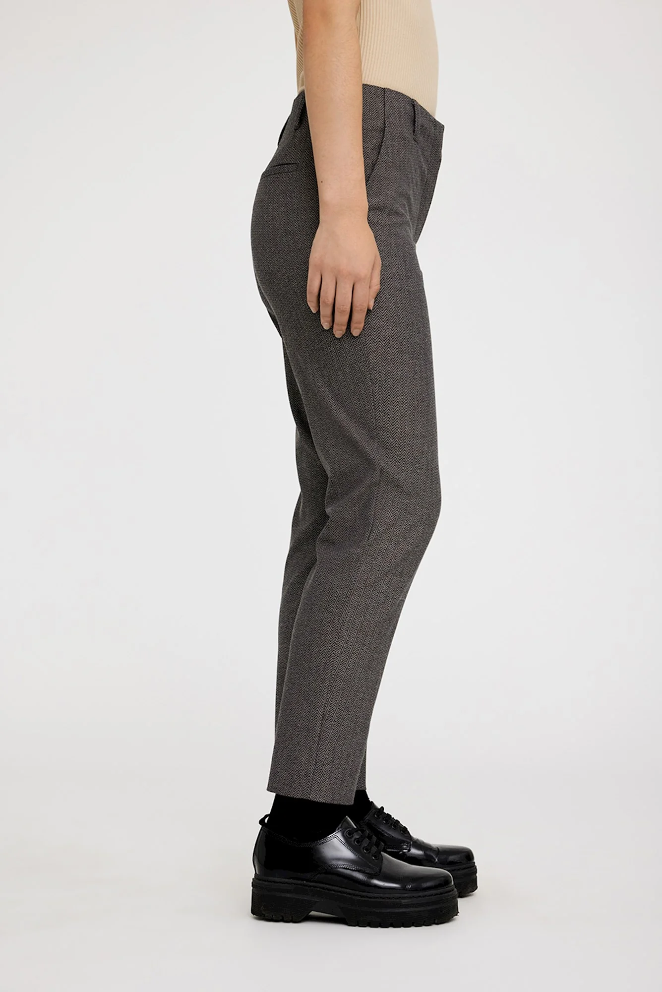 JULIA 023 - SEPIA HERRINGBONE - ANKLE - Afbeelding 4