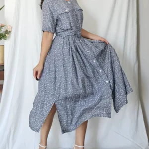 Zwierige 100% zijden vintage jurk | M