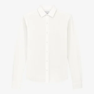 ORGANIC COTTON STRETCH SHIRT - OFF WHITE