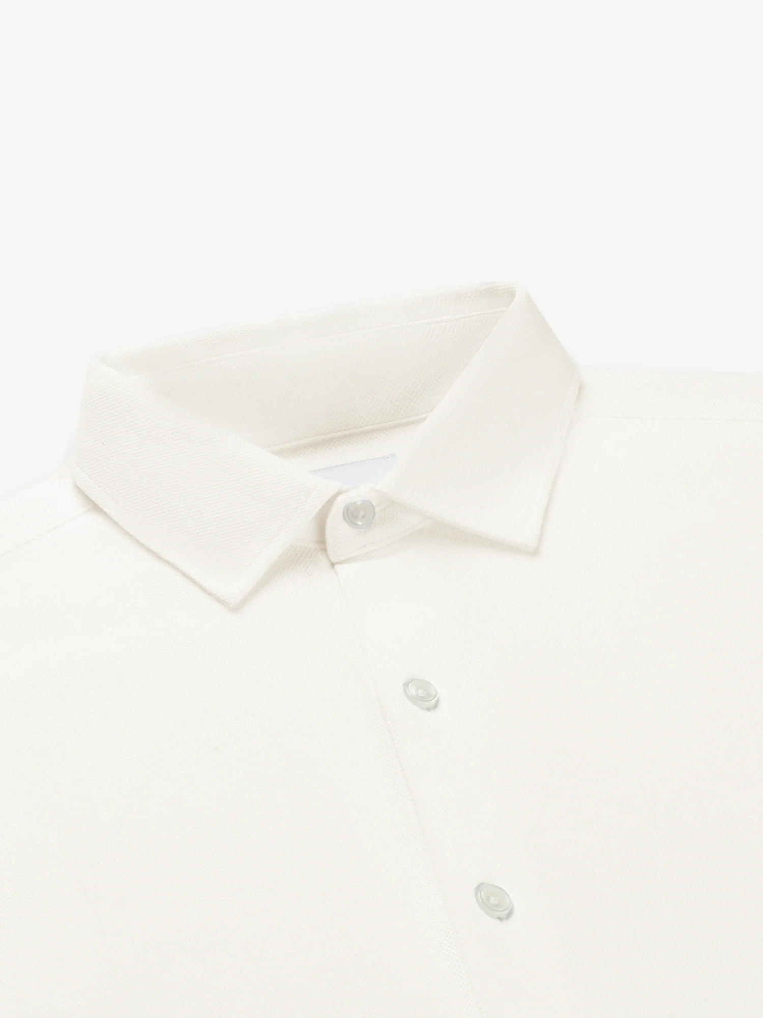ORGANIC COTTON STRETCH SHIRT - OFF WHITE - Afbeelding 3