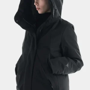 GAIA TECHNICAL FABRIC LONG PARKA - BLACK