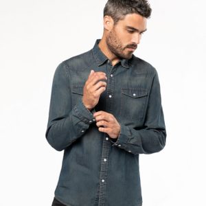 Kariban Denim heren Shirt