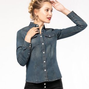 Kariban Denim dames Shirt